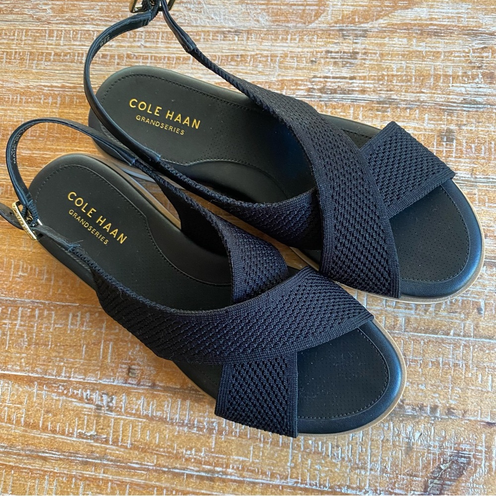 Cole Haan Grandseries Mikaela Stitchlite Sandals Blac… Gem